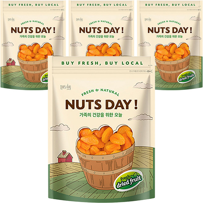 넛츠데이 건살구, 600g, 4개