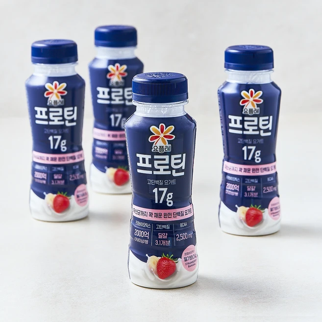 요플레 프로틴 딸기바나나, 210ml, 4개입, 1개 - 쿠팡