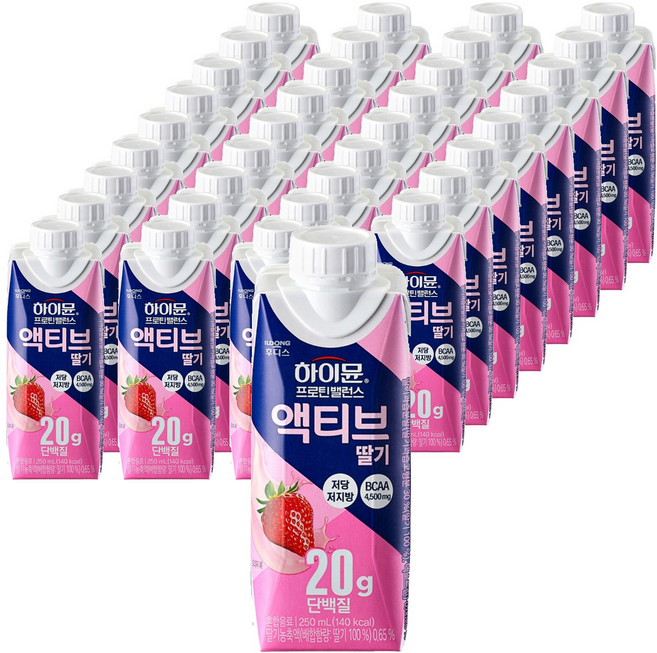 하이뮨 프로틴 밸런스 액티브 딸기, 250ml, 36개