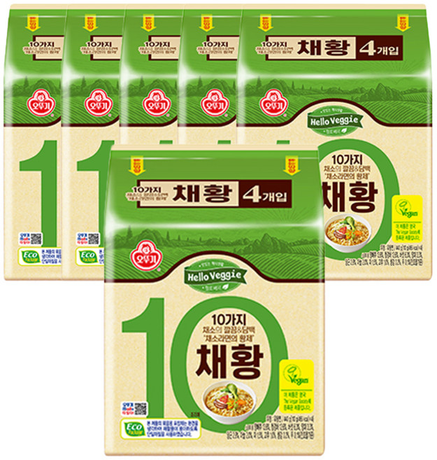 오뚜기 헬로베지 채황 라면 110g, 24개