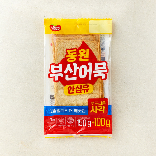 동원 추억의 부산어묵 부드러운 사각 150g + 100g, 250g, 1개