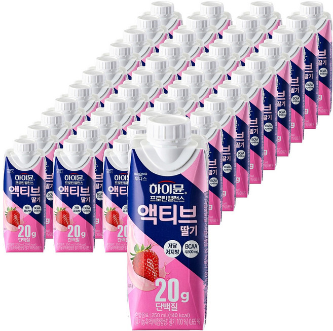 하이뮨 프로틴 밸런스 액티브 딸기, 250ml, 54개