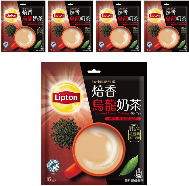 Lipton 立頓 絕品醇 焙香烏龍奶茶, 5袋, 15包, 19g