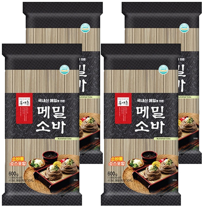 봉평촌 메밀소바, 600g, 4개