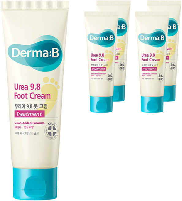 더마비 우레아 9.8 풋크림 포근한 머스크 우디향, 80ml, 5개