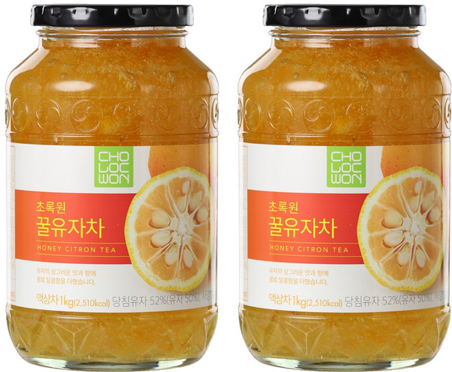 초록원 꿀유자차, 1kg, 1개입, 2개