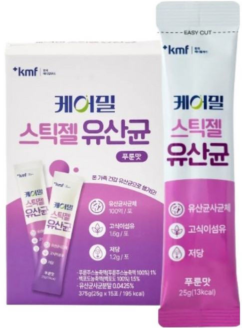 한국메디칼푸드 케어밀 스틱젤 유산균 푸룬맛, 25g, 1개