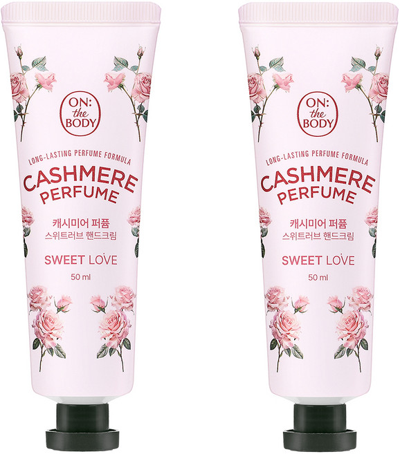 온더바디 캐시미어 퍼퓸 핸드크림 스위트러브, 50ml, 2개