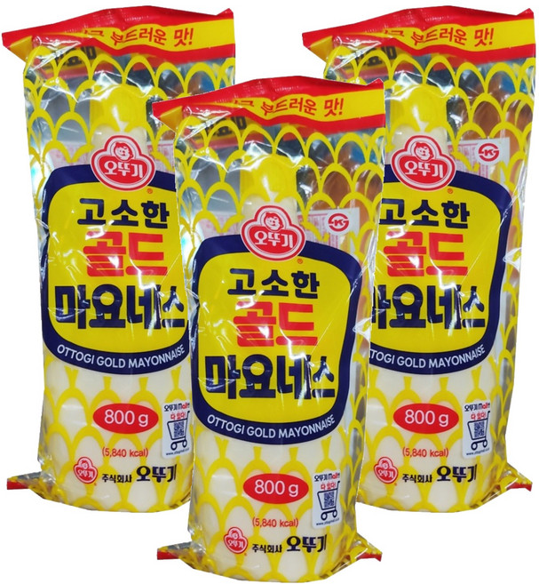 오뚜기 고소한 골드 마요네스, 800g, 3개