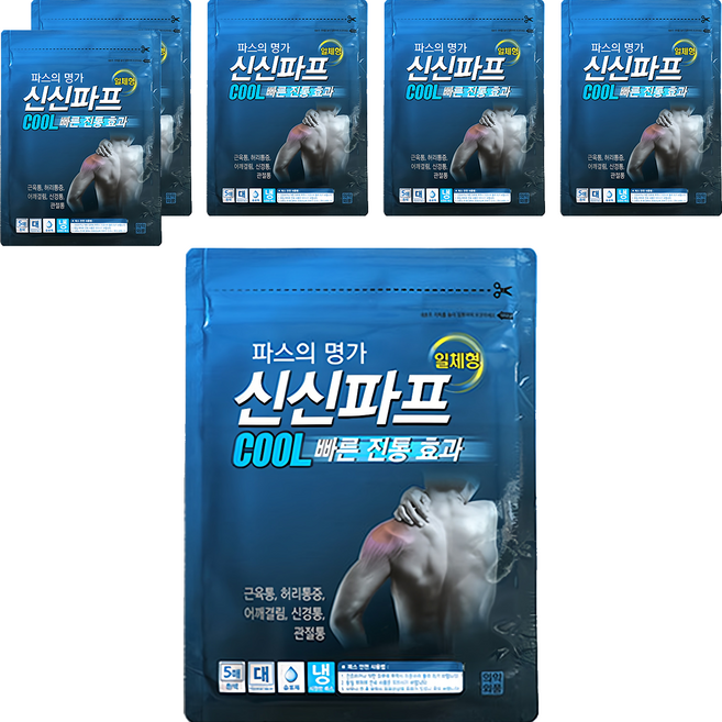 신신파스 신신파프 쿨 파스, 5개입, 6개