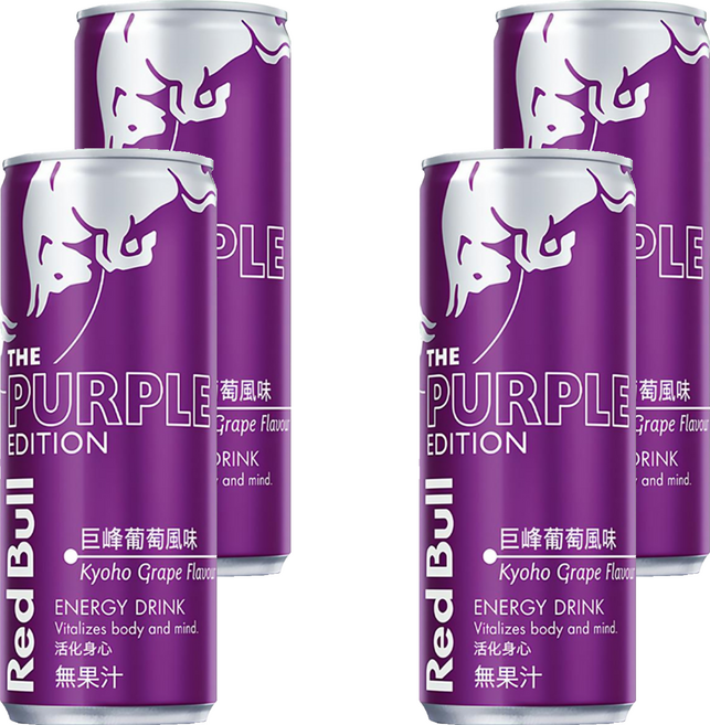 Red Bull 紅牛 巨峰葡萄能量飲, 250ml, 4罐