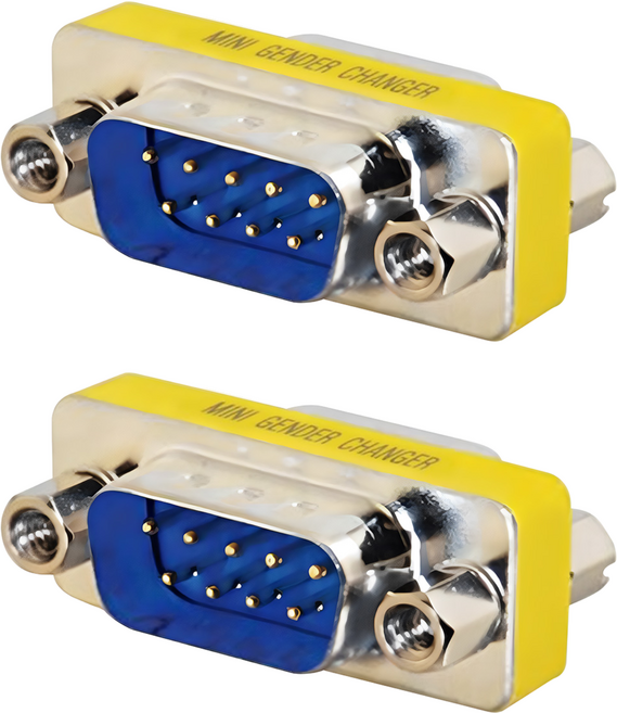 UniSync RS232/DB9/COM埠公對公轉接頭, 單一商品, 2個