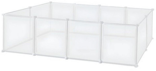 Pet shop 寵物安全圍欄, 12個, 白色