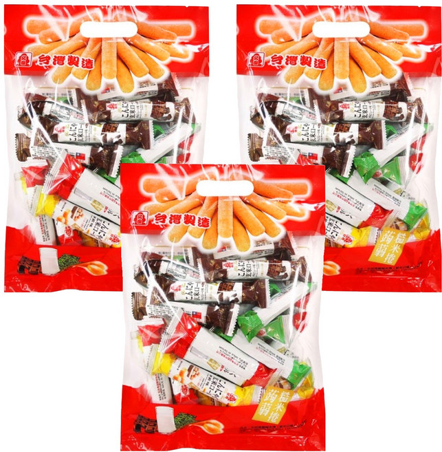 北田 蒟蒻糙米捲 綜合口味 台灣製造, 320g, 3包