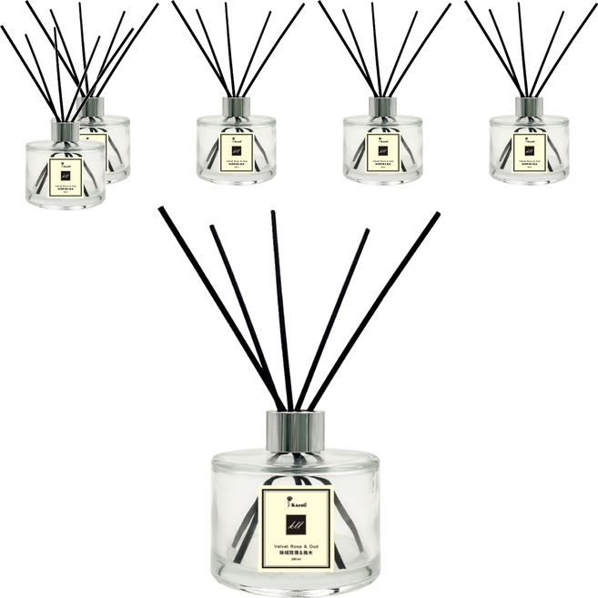 Karoli 卡蘿萊 經典璀璨香氛擴香瓶, 絲絨玫瑰&烏木, 200ml, 6件