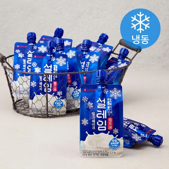 롯데웰푸드 설레임 밀크쉐이크 아이스밀크 (냉동), 160ml, 1개입, 24개