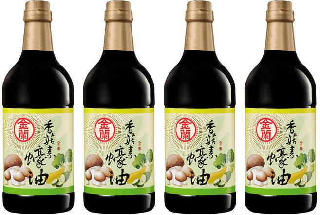 金蘭 香菇素蠔油 嚴選日本香菇精華 葷素不限 適用多種家常料理, 1L, 4瓶