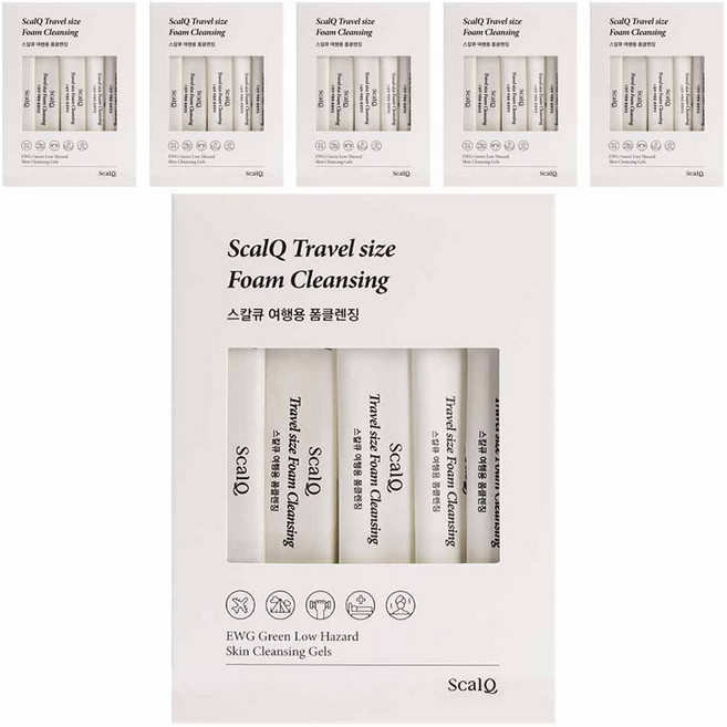 스칼큐 여행용 일회용 폼클렌징 젤타입 20p, 100ml, 6개