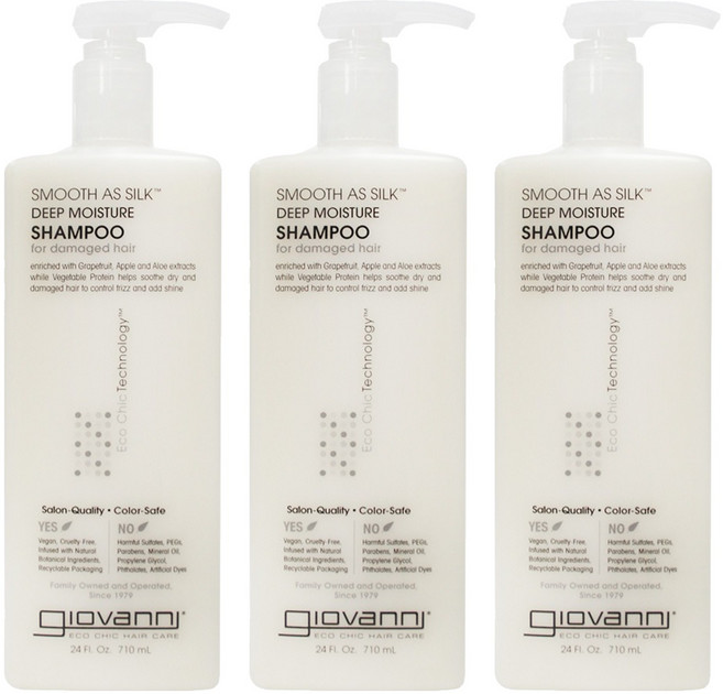 지오바니 스무스 실크 샴푸, 710ml, 3개