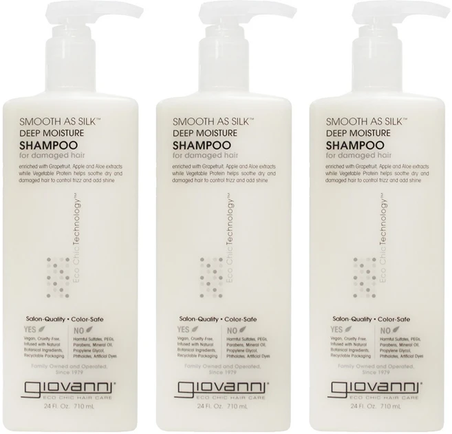 지오바니 스무스 실크 샴푸, 710ml, 3개 - 쿠팡
