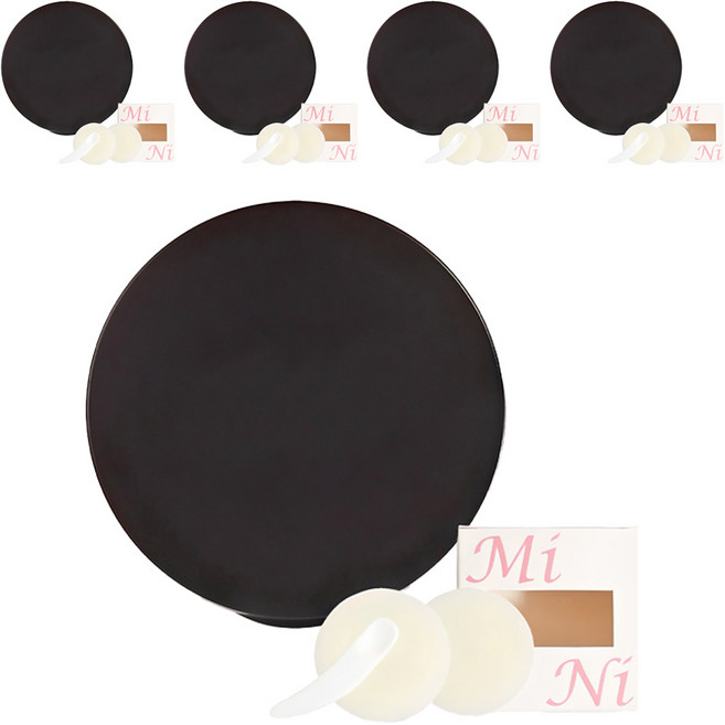 셀프천사 미니 DIY 비비 쿠션 케이스 세트 5g, 블랙 무지, 5개