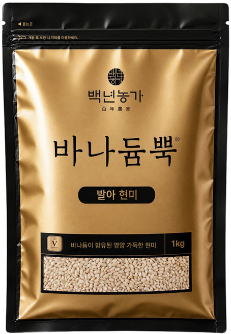 백년농가 바나듐뿍 발아현미, 1kg, 1개