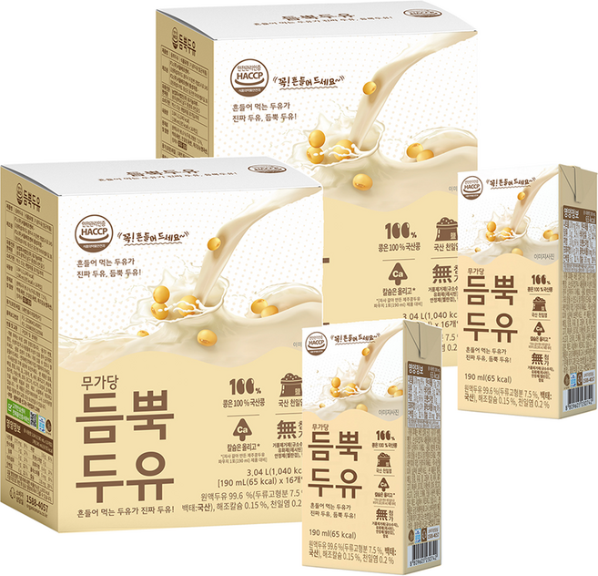 유기농마루 듬뿍두유, 190ml, 32개