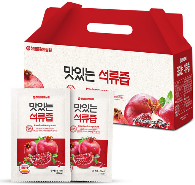 참앤들황토농원 맛있는 석류즙, 70ml, 30개