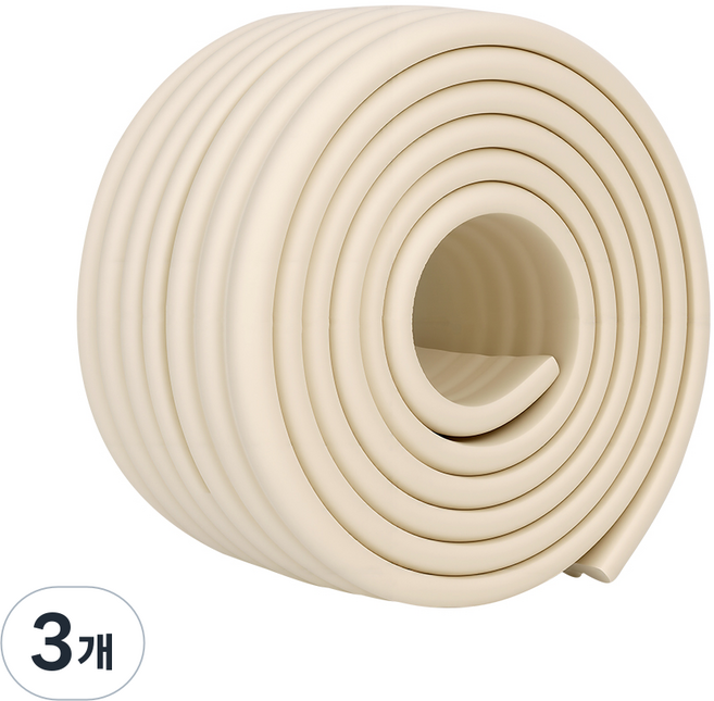 코멧 잘라쓰는 모서리 보호대 W타입, 크림색, 3개