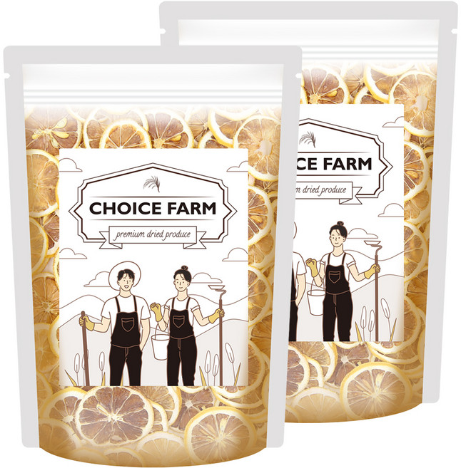 초이스팜 건레몬 슬라이스 상급, 100g, 2개