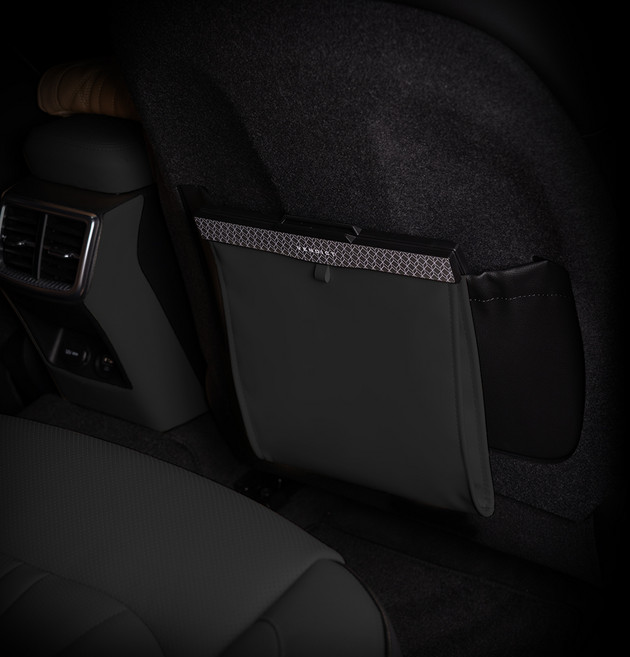 벤딕트 2세대 차량용 LED 쓰레기통 + 봉투 세트 뒷좌석용, 블랙, 1세트