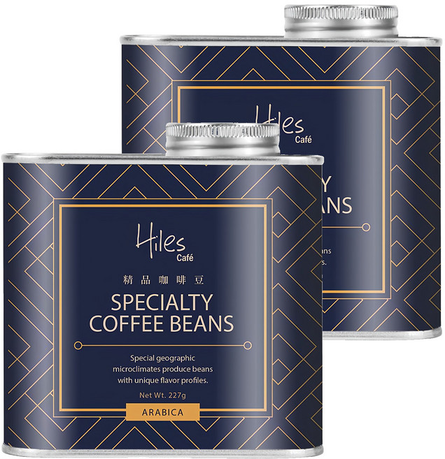 Hiles Cafe 衣索比亞耶加雪菲G1淺中焙 極品阿拉比卡咖啡豆 MO0095 半磅, 咖啡豆(無研磨), 227g, 2罐