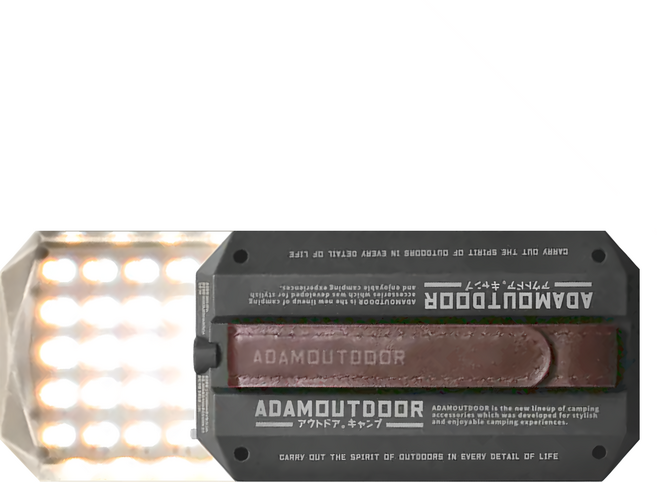 ADAMOUTDOOR 戶外用3D廣角鑽石燈 16000mAh高容量鋰電池 IPX5等級防水 USB Type-C 三段式色溫調整, BLACK, 1個