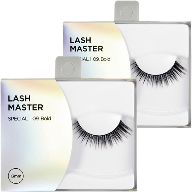 더페이스샵 T 데일리 래쉬 마스터 인조 속눈썹 9호, 2개, 블랙라인