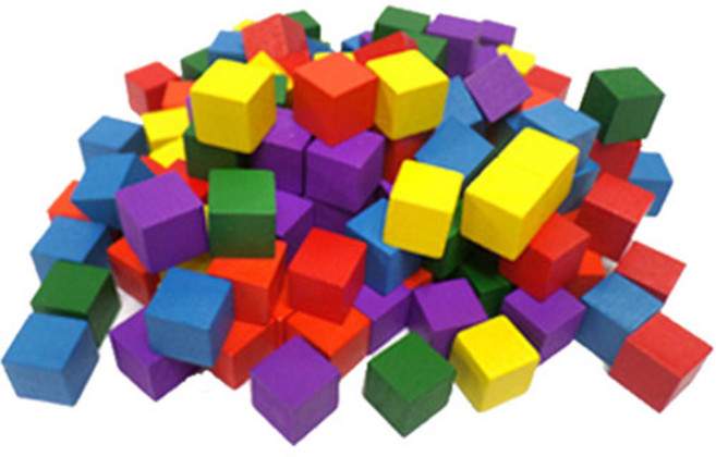 큰솔가베 큰솔스토밍 2.5cm 칼라쌓기 교구 100p, 혼합색상, 100개