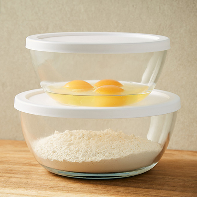 코멧 내열유리 믹싱볼 2종 세트, 1세트, 믹싱볼 1.5L + 2.4L