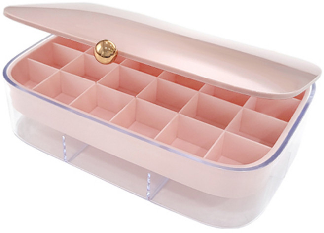 피키픽스 악세서리 쥬얼리 보석 2단 수납 정리함, 핑크, 1개