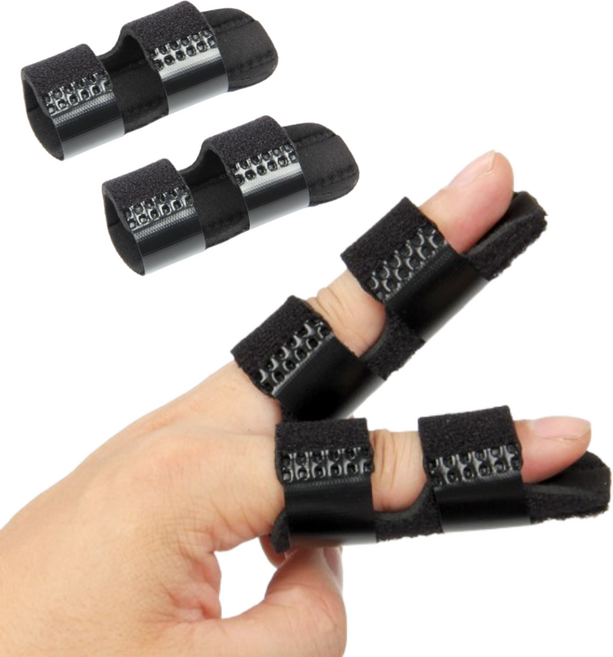 엠페니 손가락 고정 보호대 블랙, 2개