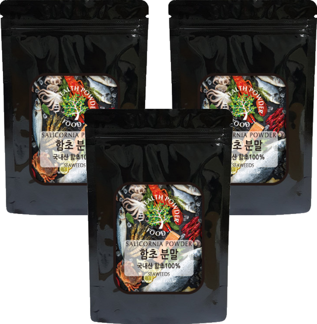 스쿨아이 국내산 함초 분말, 3개, 200g