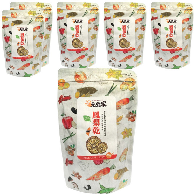 元氣家 鳳梨乾, 200g, 6包