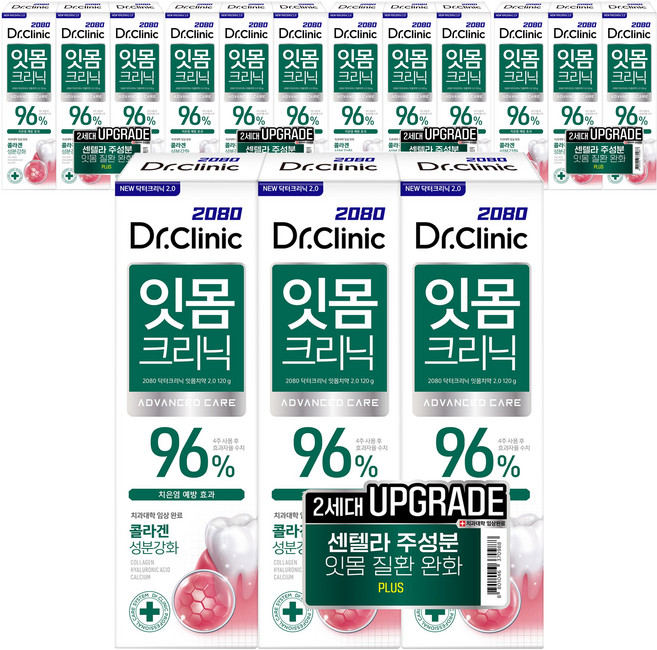 2080 닥터크리닉 잇몸치약 투, 120g, 15개