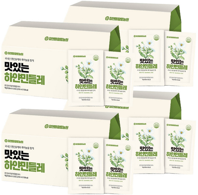 참앤들황토농원 맛있는 하얀 민들레, 2.7L, 4개