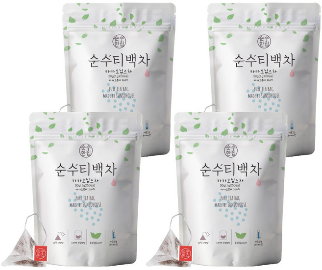 순수한집 카카오닙스차 삼각티백, 1g, 50개입, 4개