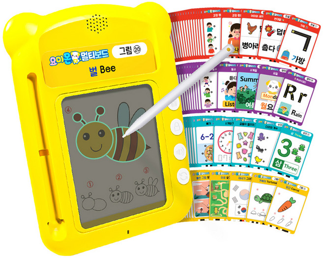 요미몬 멀티보드(완구/교구):듣고 말하고 읽고 쓰고 그리기를 한번에 올인원 유아학습기, 유비윈
