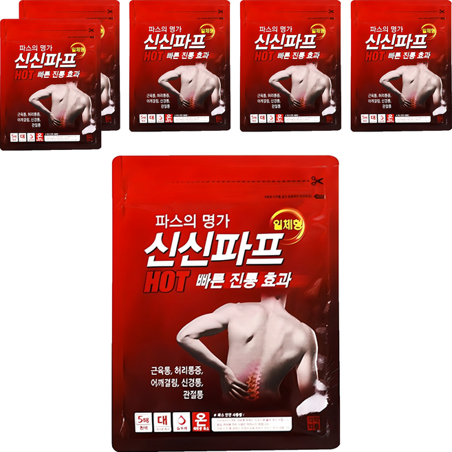 신신제약 신신파프 핫 파스, 5개입, 6개