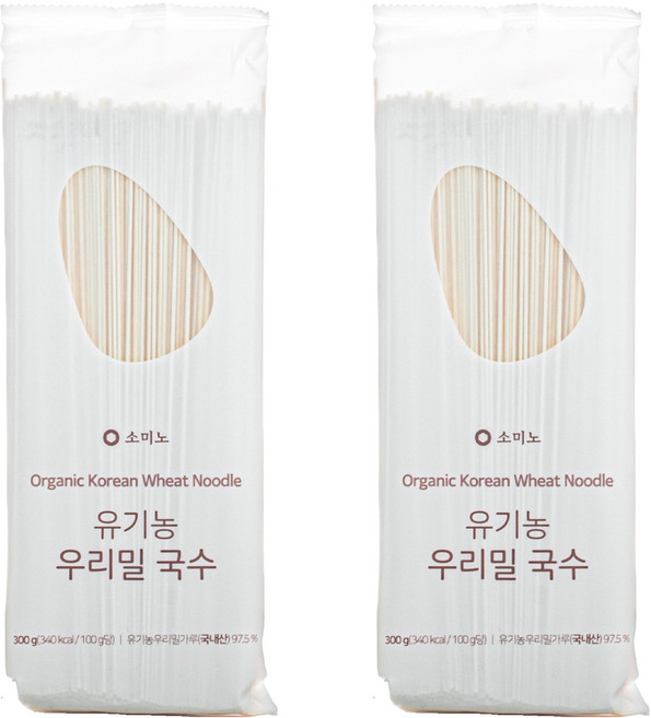 소미노 유기농 우리밀 국수, 300g, 2개