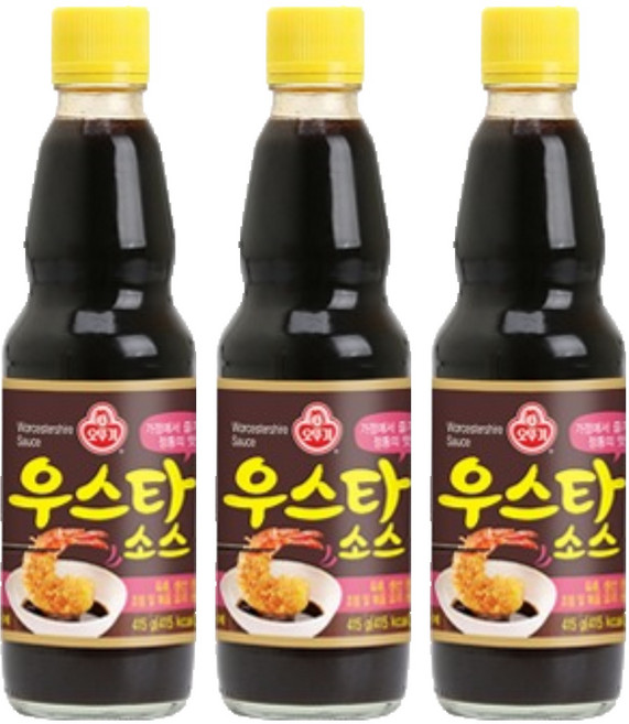 오뚜기 우스타 소스, 415g, 3개