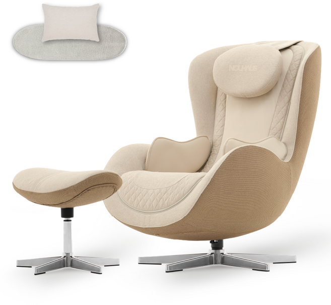 누하스 누캄포L 패브릭 에디션 안마의자 + 전용러그 세트 방문설치, NM-SN500E, 멜로우샌드