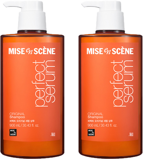 미쟝센 퍼펙트 오리지널 세럼 손상케어 대용량 샴푸 플로럴향, 900ml, 2개