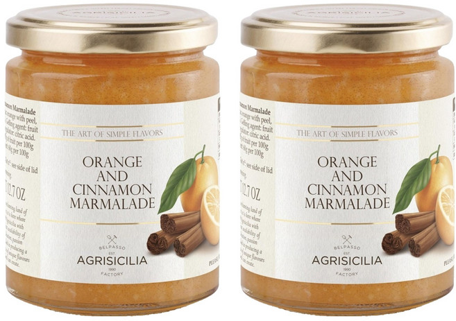 에그리시칠리아 오랜지 앤 시나몬 마멀레이드, 360g, 2개